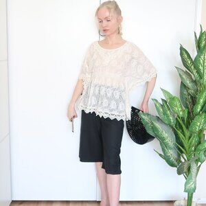 Elegant Twentyone White Lace Blouse Top